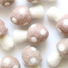 Felt Mushrooms - Beige Stone