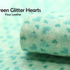 Sea Green Glitter Hearts