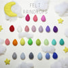 Felt Raindrops