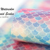 Ocean Watercolor Mermaid Scale