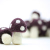 Felt Mushrooms - Plum