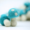 Felt Mushrooms - Cyan