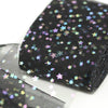 Small Iridescent Star Tulle - Black