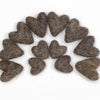 Felt Hearts - Brown Tweed