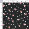 Corduroy - Black with Pink Floral