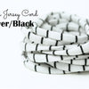 Silver/Black Spaghetti Cord