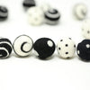 Felt Balls -  Black Dots & Swirls