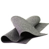 Heather Charcoal Wool Felt Sheet
