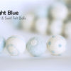 Felt Balls -  Light Blue Dots & Swirls