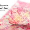 Pink Watercolor Mermaid Scale