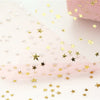 Creamy Pink Gold Star Tulle