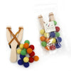 Wooden Slingshot and 15 Felt Balls