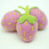 Felt Strawberries - Brilliant Rose