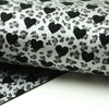 Reverse Silver Leopard Hearts on Black