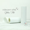 Iridescent White Glitter Felt
