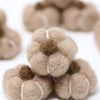 Beige Stone Felt Pumpkins