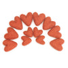 Felt Hearts - Burnt Sienna