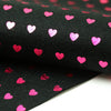 Hot Pink Hearts on Black