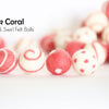 Felt Balls -  Pink Coral Dots & Swirls