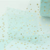 Light Mint Gold Star Tulle