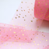 Neon Pink Gold Star Tulle