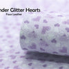 Lavender Glitter Hearts