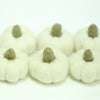 White Felt Pumpkins