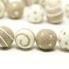 Felt Balls - Bisque Dots & Swirls
