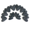 Felt Hearts - Black Herringbone