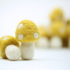 Felt Mushrooms - Canary Yellow