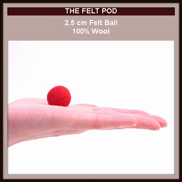 Brilliant Blue Felt Balls: 100% Wool Wet Felted Balls