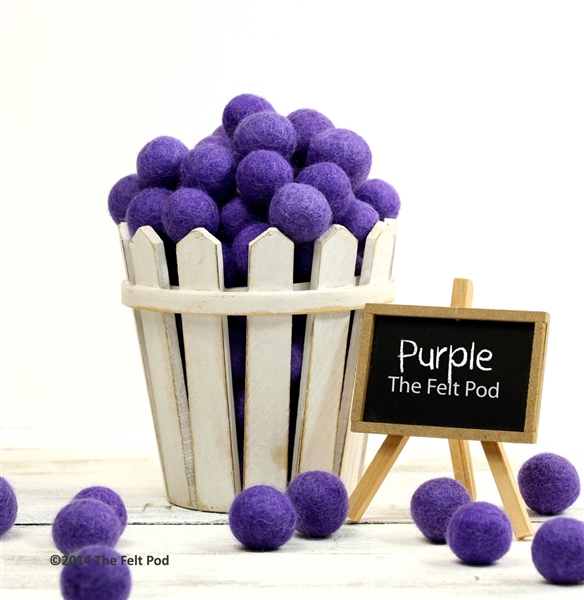Purple Felt Balls