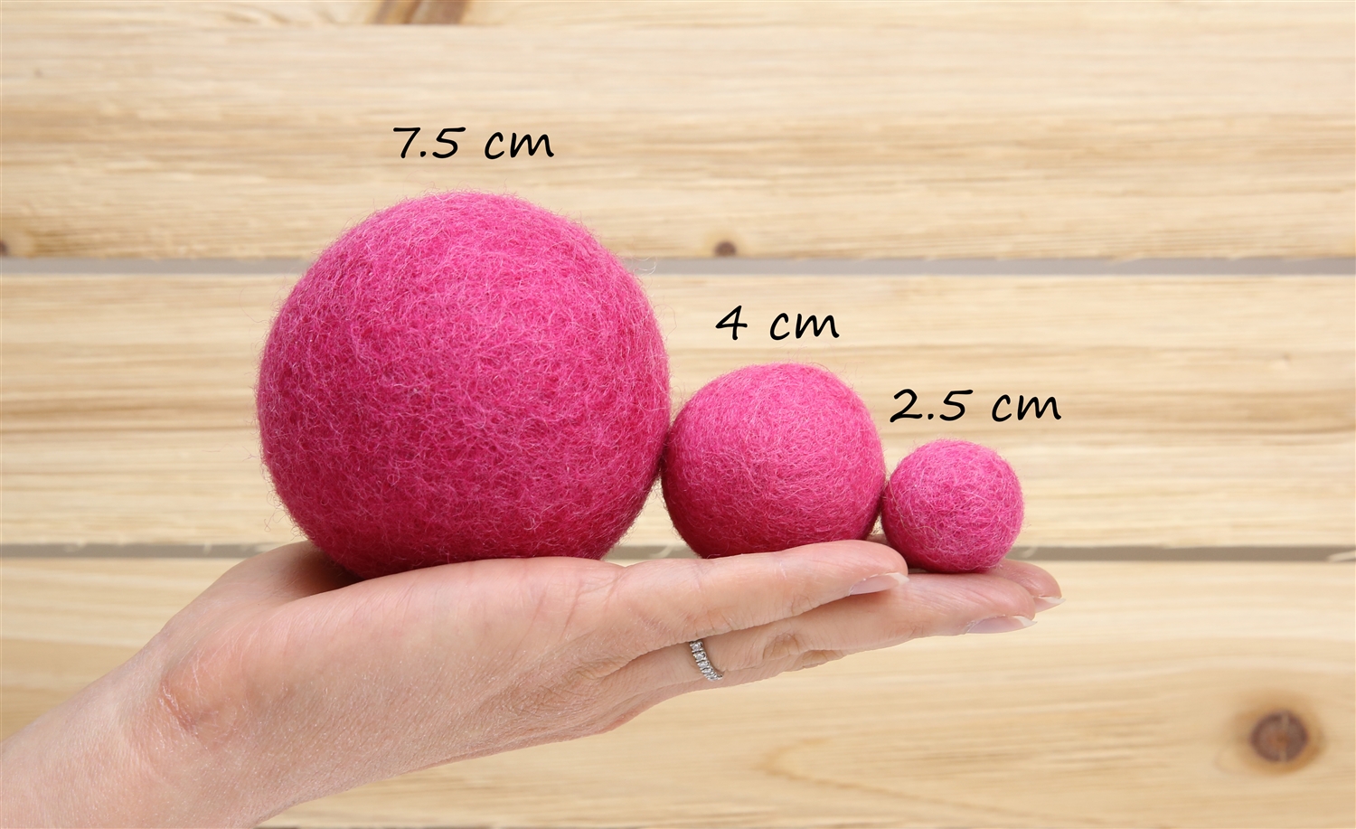 Pink Gold Gray Felt Balls Custom 2.5 Cm Felted Wool Ball for