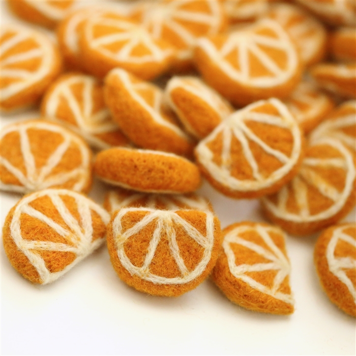Orange Slice fruit felt shapes