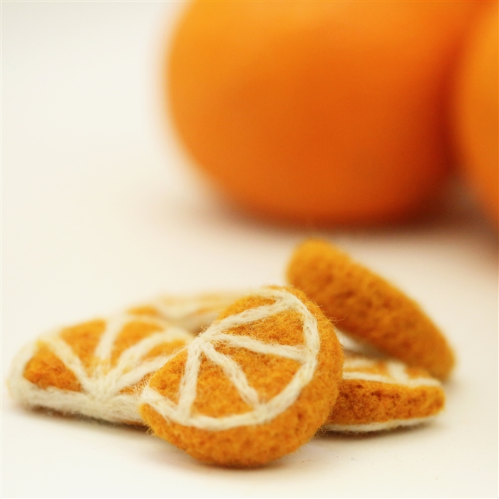 Orange Slice fruit felt shapes - American Felt & Craft