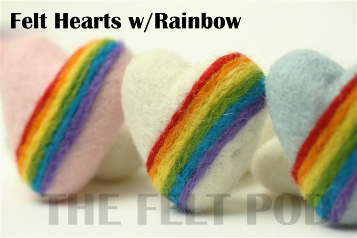 2023 New 7/10Pcs DIY Handmade Baby Wool Felt Rainbow Stars Love Heart Home  Party Decor - AliExpress