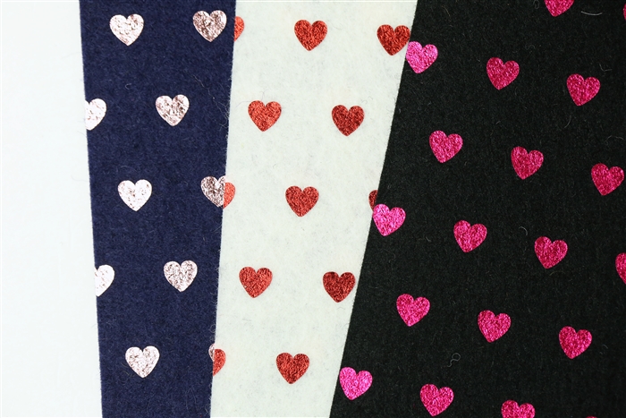 Valentines Day Fabric - HALF YARD - Sparkles! 100% Cotton Mini Tiny Hearts  Black