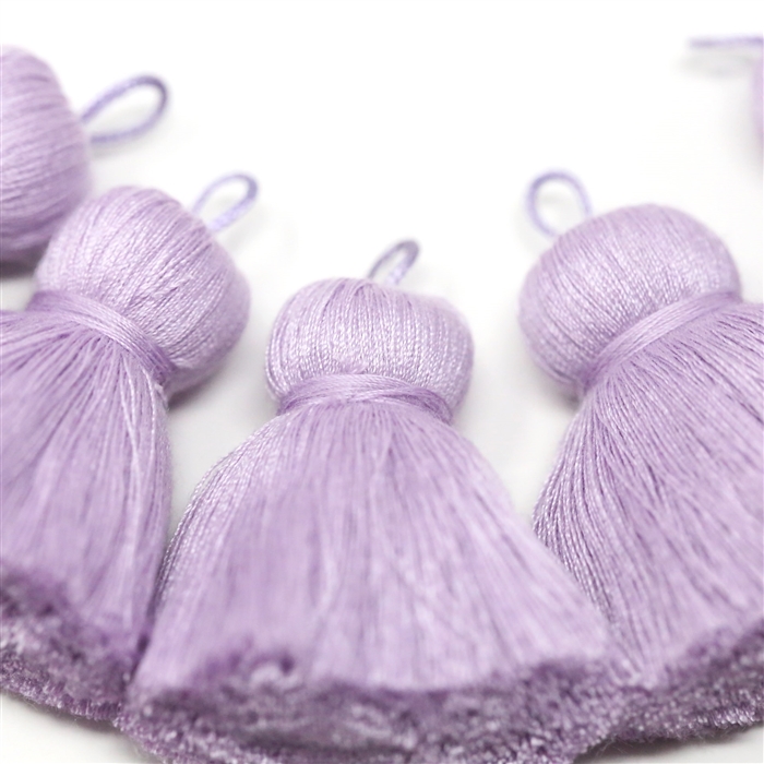 qbodp 10 Pieces Tassels Without Lanyard,10cm Tassel Charms Hanging  Ornament,Handmade Craft Tassels for Crafts and Jewelry Making,Light Purple