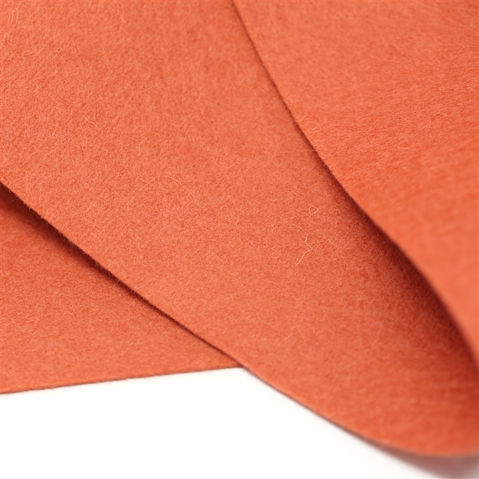 Wool Felt Sheet, Terracotta felt , orange felt , orange wool felt