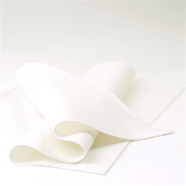 White Merino Wool Felt Sheet