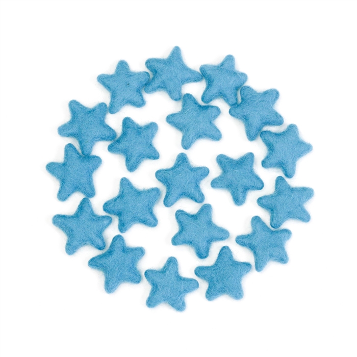 Blue Felt Stars, Navy Felt Stars, Brilliant Blue Stars, Brilliant Blue Felt  Stars