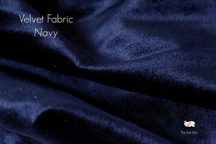 Navy Blue Felt Fabric - by The Yard