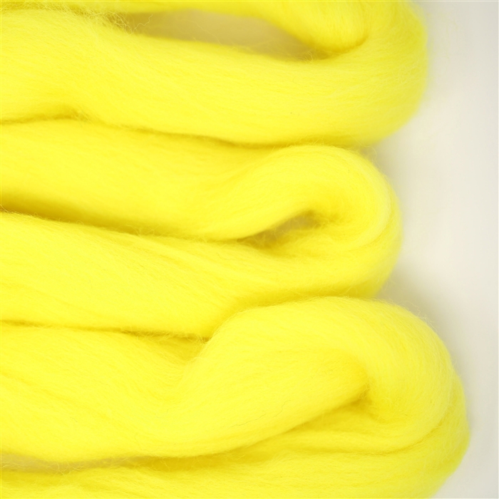 Wool Roving - 22. Bright Yellow